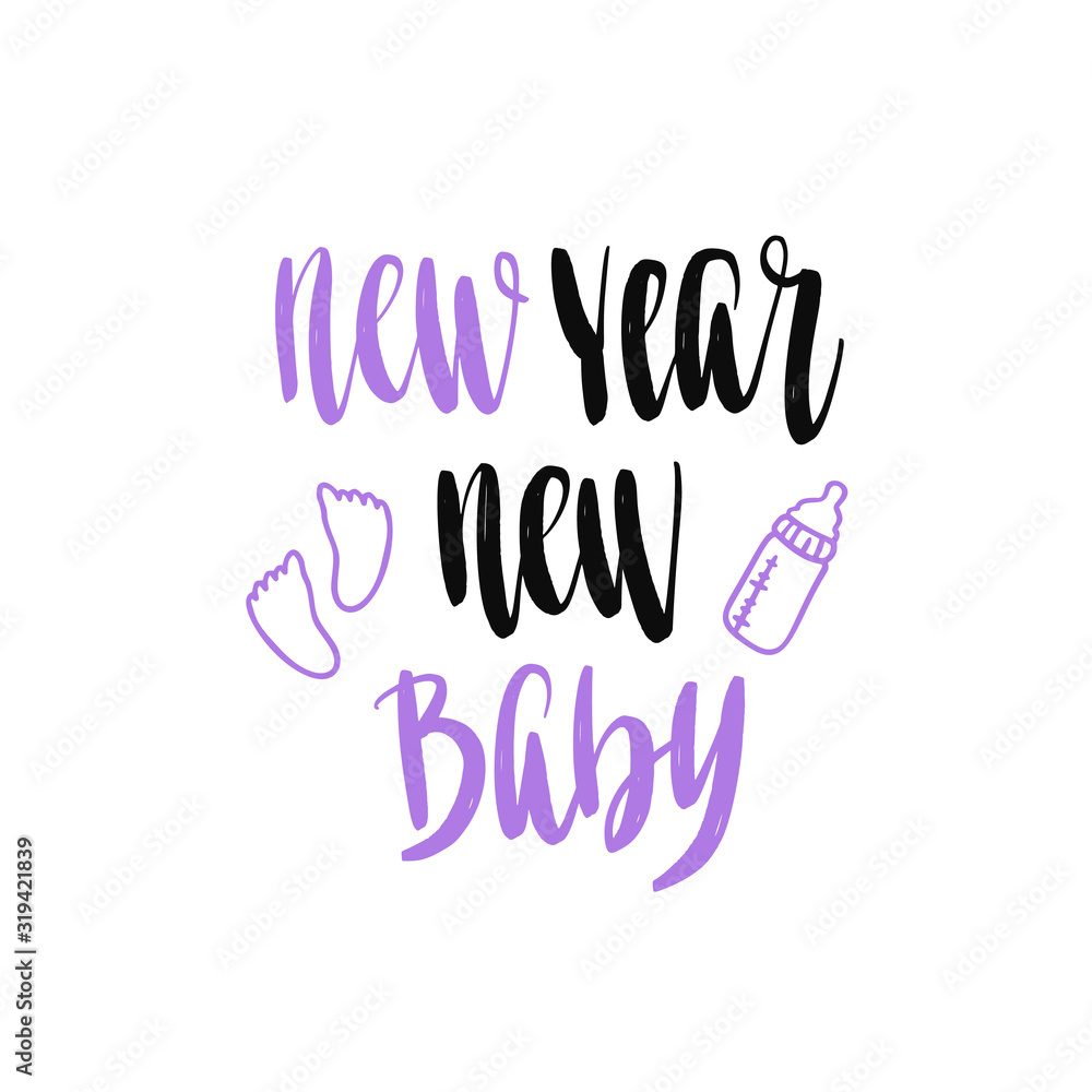 Pregnancy handwritten calligraphy vector phrase. Maternity quote lettering.