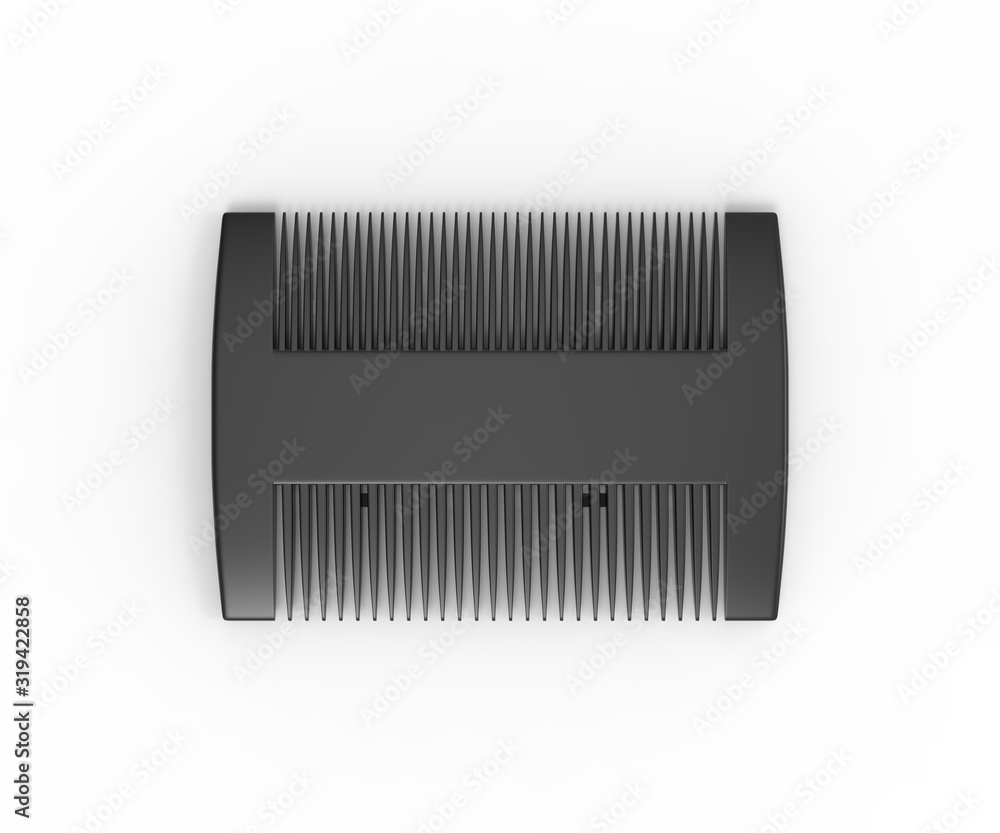 Blank Two Sided Hair And Beard Comb For branding. 3d render illustration. Blank Two Sided Hair And Beard Comb For branding. 3d render illustration.