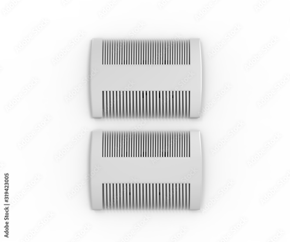 Blank Two Sided Hair And Beard Comb For branding. 3d render illustration. Blank Two Sided Hair And Beard Comb For branding. 3d render illustration.