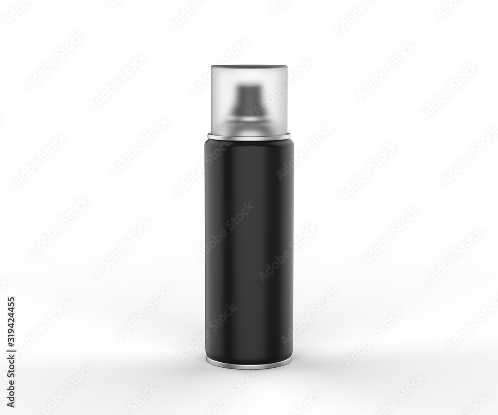 Blank spray tin can for branding. 3d render illustration. Blank spray tin can for branding. 3d render illustration.