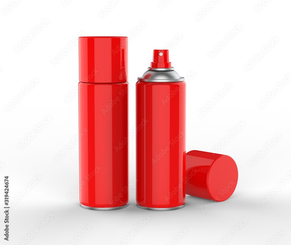 Blank spray tin can for branding. 3d render illustration. Blank spray tin can for branding. 3d render illustration.