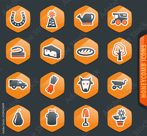Agricultural icons set
