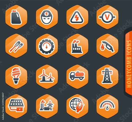 Alternative energy icons set