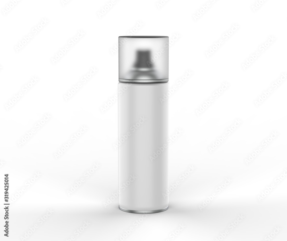 Blank spray tin can for branding. 3d render illustration. Blank spray tin can for branding. 3d render illustration.
