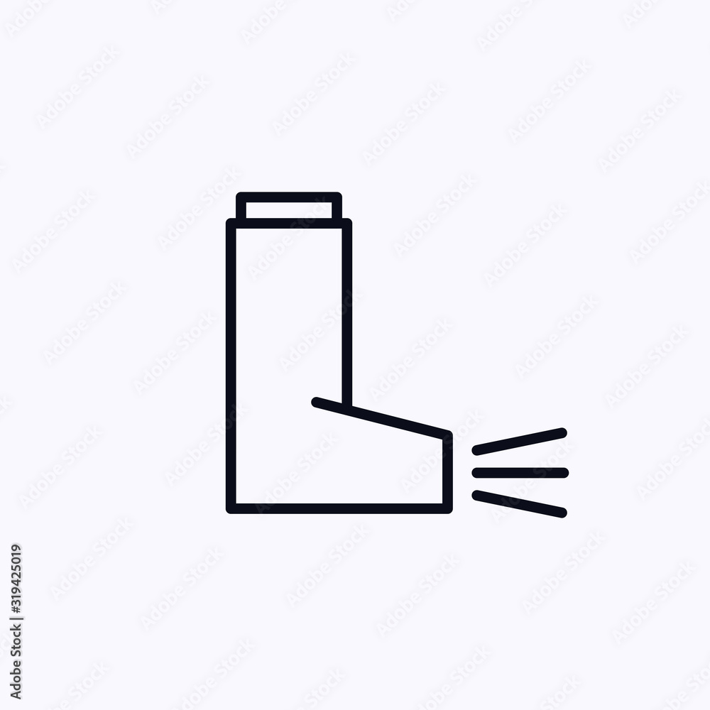 inhaler icon thin line isolated inhaler icon thin line isolated