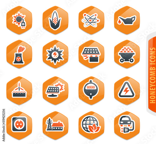 BIO Fuel industry icons set