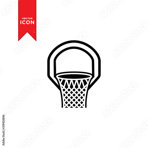 Basketball hoop icon vector. Basketball symbol illustration. Logo design on white background.