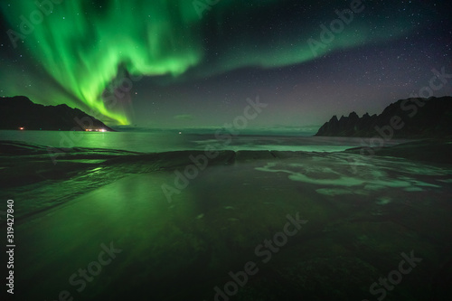 Aurora Borealis in Lofoten and Senja in Norway. Night photography with great sky. © PawelUchorczak