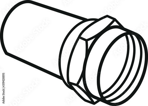 F type connector for antenna cable icon