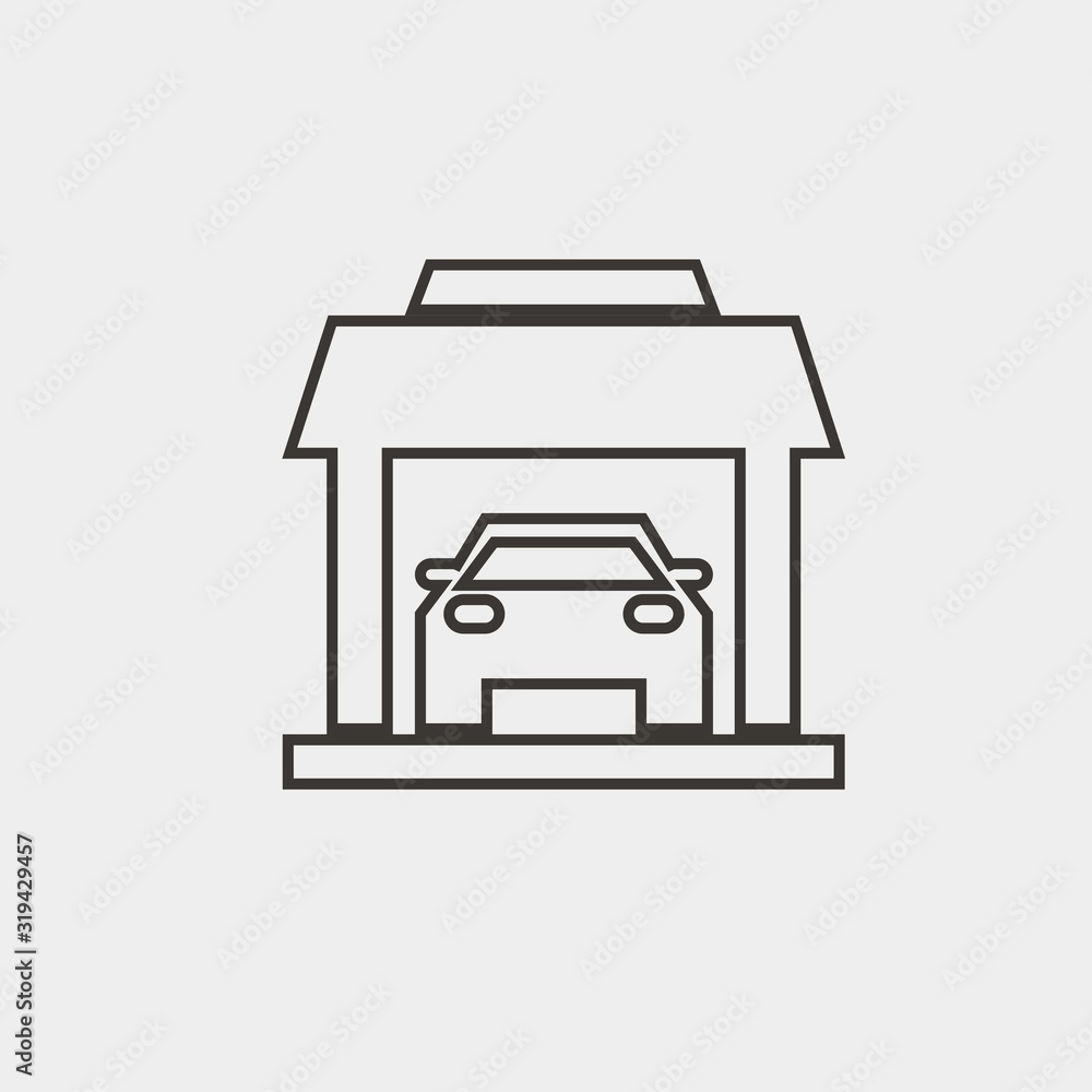 garage icon vector illustration symbol for website and graphic design
