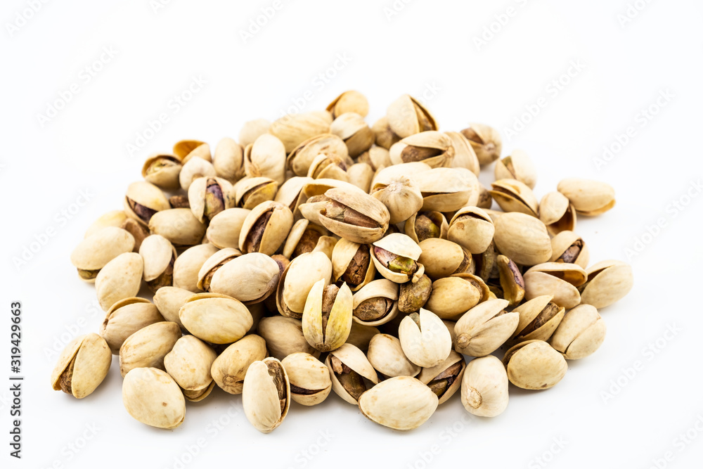 Walnuts on the white background Walnuts on the white background