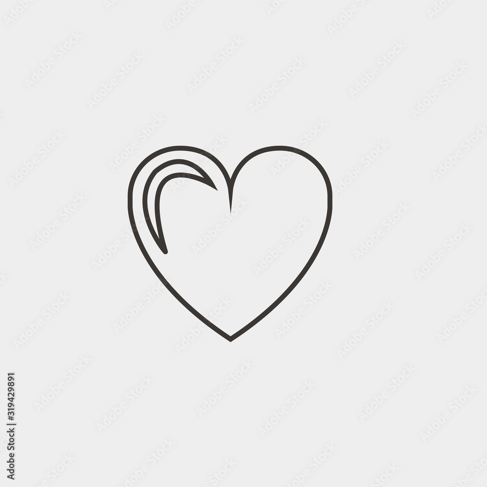 heart icon vector illustration symbol for website and graphic design