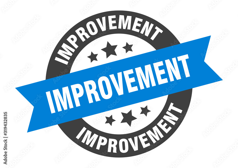 Fototapeta premium improvement sign. improvement round ribbon sticker. improvement tag