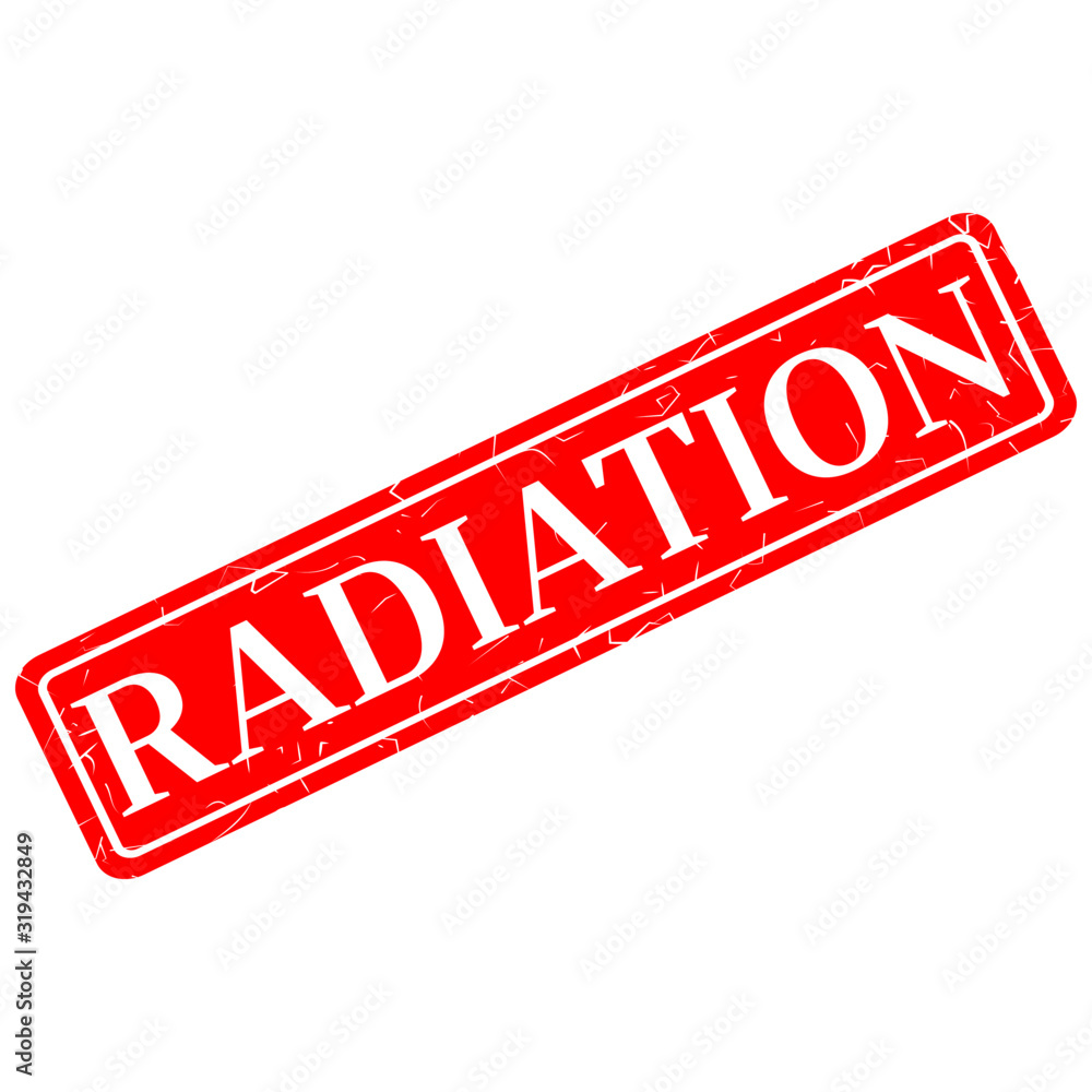 Fototapeta premium Nuclear red stamp on white background vector illustration