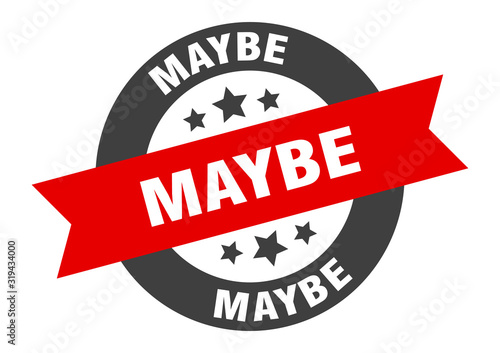 maybe sign. maybe round ribbon sticker. maybe tag