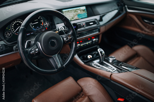 Modern car dashboard and interior © Moose