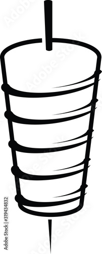 Turkey doner kebab icon - Vector illustration