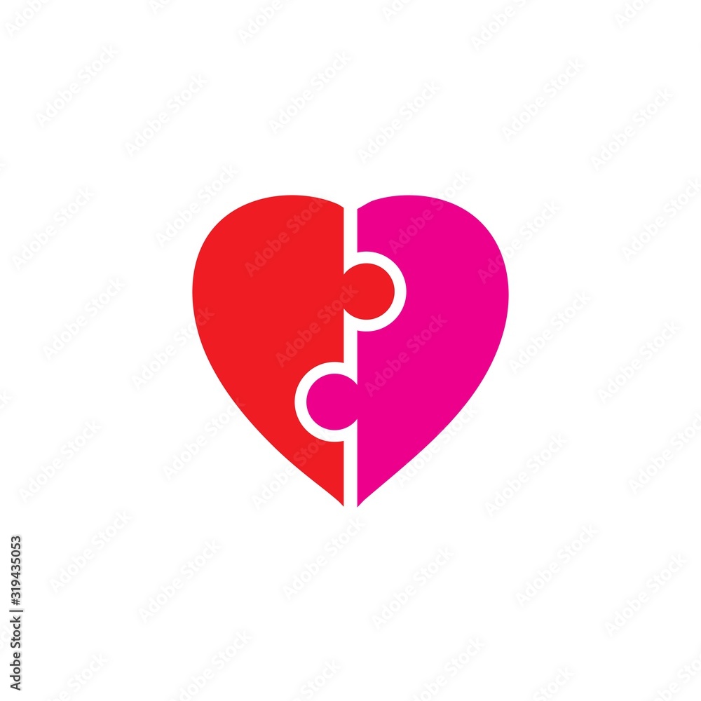 Love people illustration vector icon design template