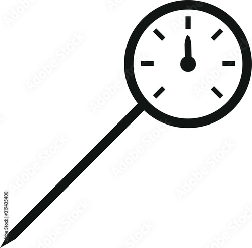  kitchen thermometer icon - vector illustration 
