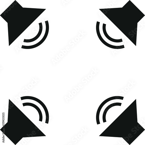 Surround sound symbols icon