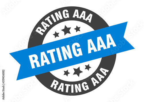 rating aaa sign. rating aaa round ribbon sticker. rating aaa tag