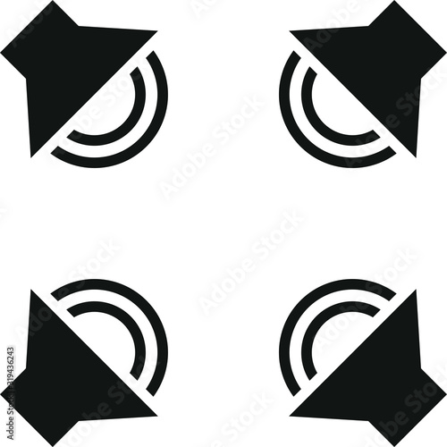 Surround sound symbols icon