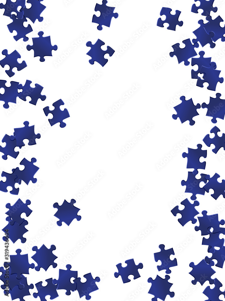 Game teaser jigsaw puzzle dark blue pieces vector Game teaser jigsaw puzzle dark blue pieces vector