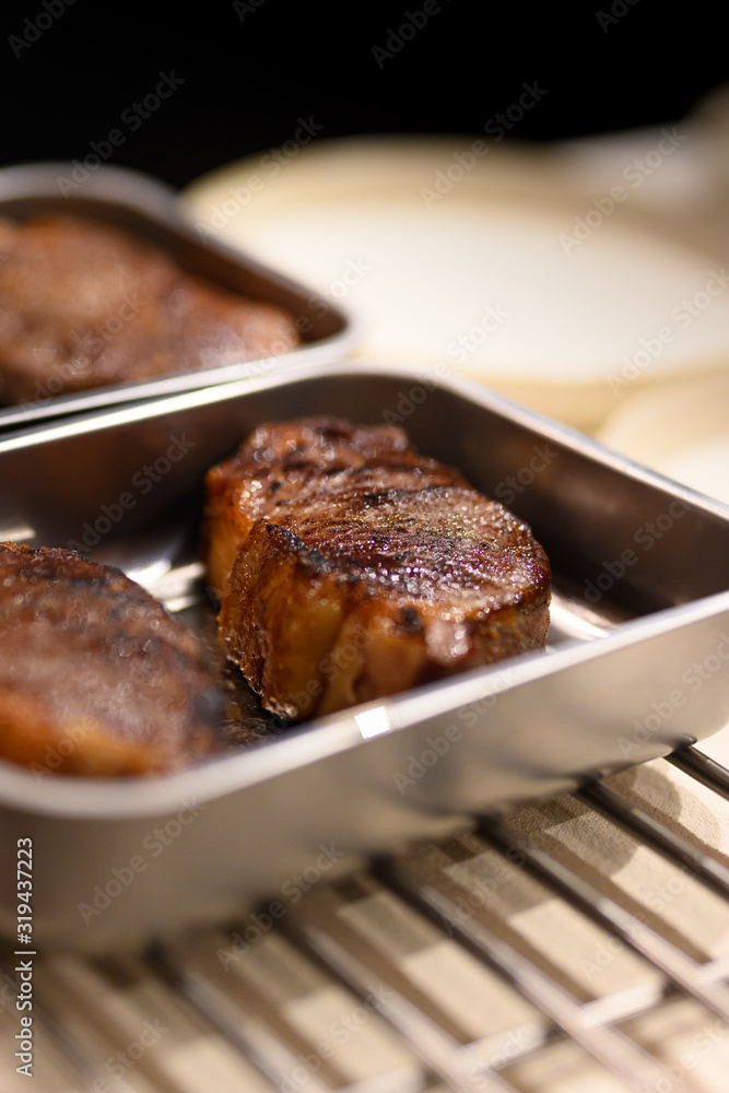 Steak resting Steak resting