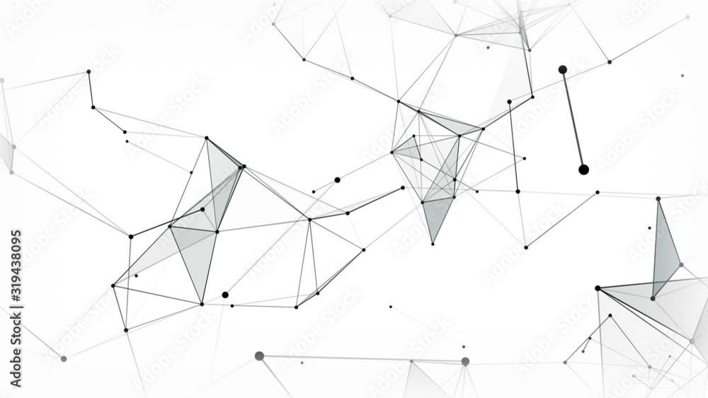 White abstract technology and engineering motion background with plexus elements and depth of field settings. 3D rendering. White abstract technology and engineering motion background with plexus elements and depth of field settings. 3D rendering.