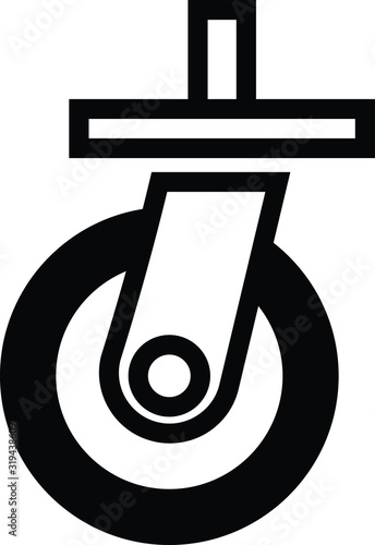 Cart Trolley Wheel icon - vector illustration