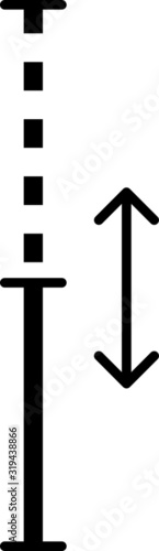 Adjustable length,  Adjustable stem  - vector illustration