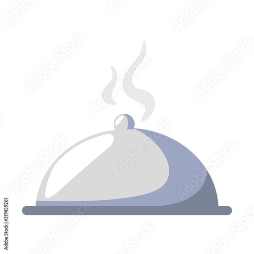 tray server on white background