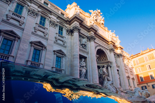 Rome, Italy - Dec 30, 2019: Trevi Fountain, Rome, Lazio, Italy