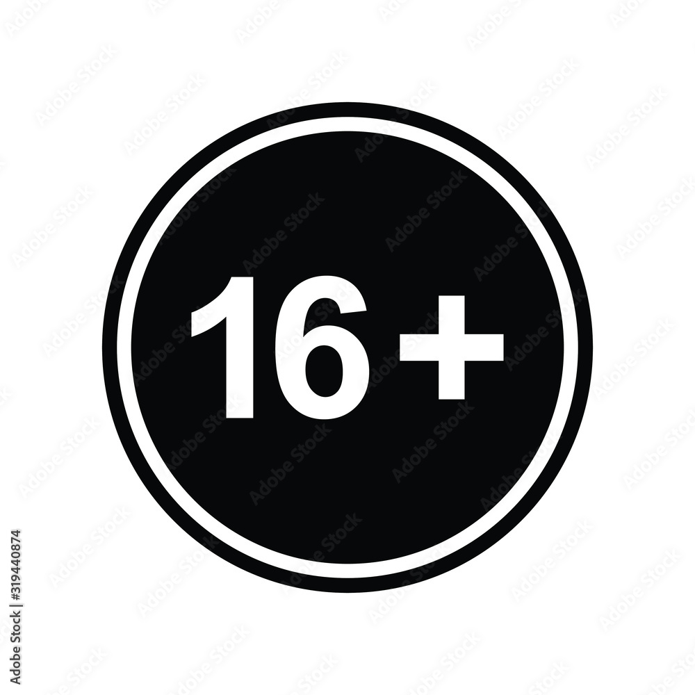 16 plus icon. black vector 16 + plus sign 16 plus icon. black vector 16 + plus sign