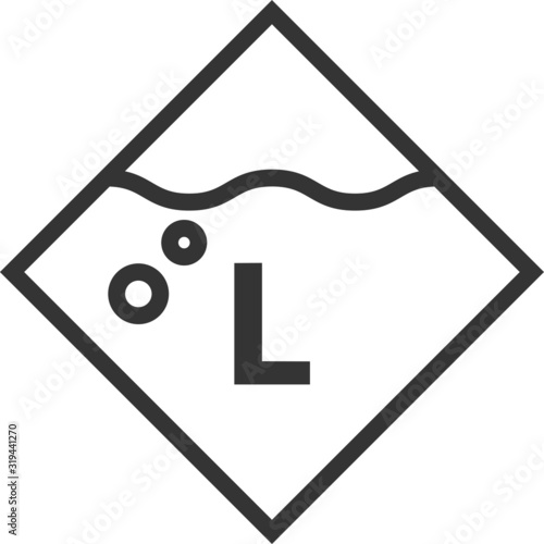 Liter icon - vector illustration
