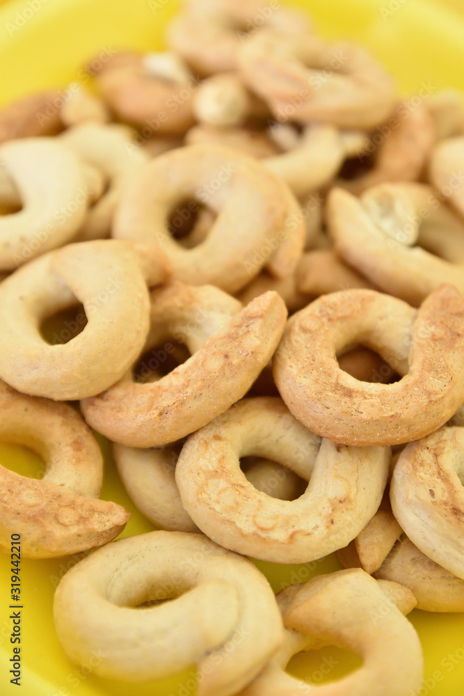 Salted Apulian Taralli a typical dish of the traditional cuisine of Puglia. Salted Apulian Taralli a typical dish of the traditional cuisine of Puglia.