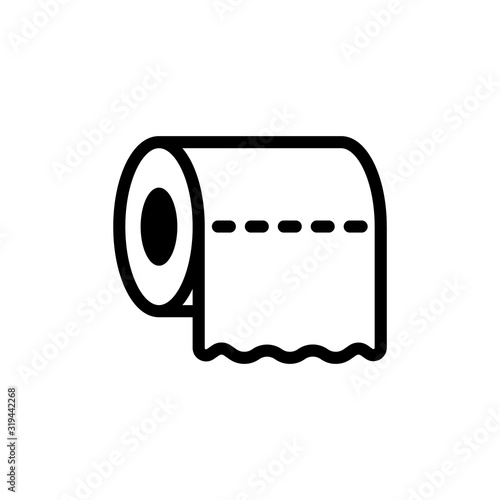 Toilet paper, great design for any purposes. Vector illustration template. Vector object shape. Lavatory icon. Toilet paper roll tissue. Package template.