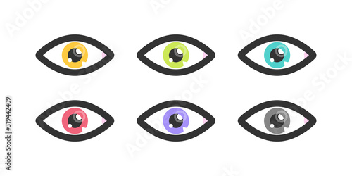 Eye icon. Eye symbol vector. Flat eye icons
