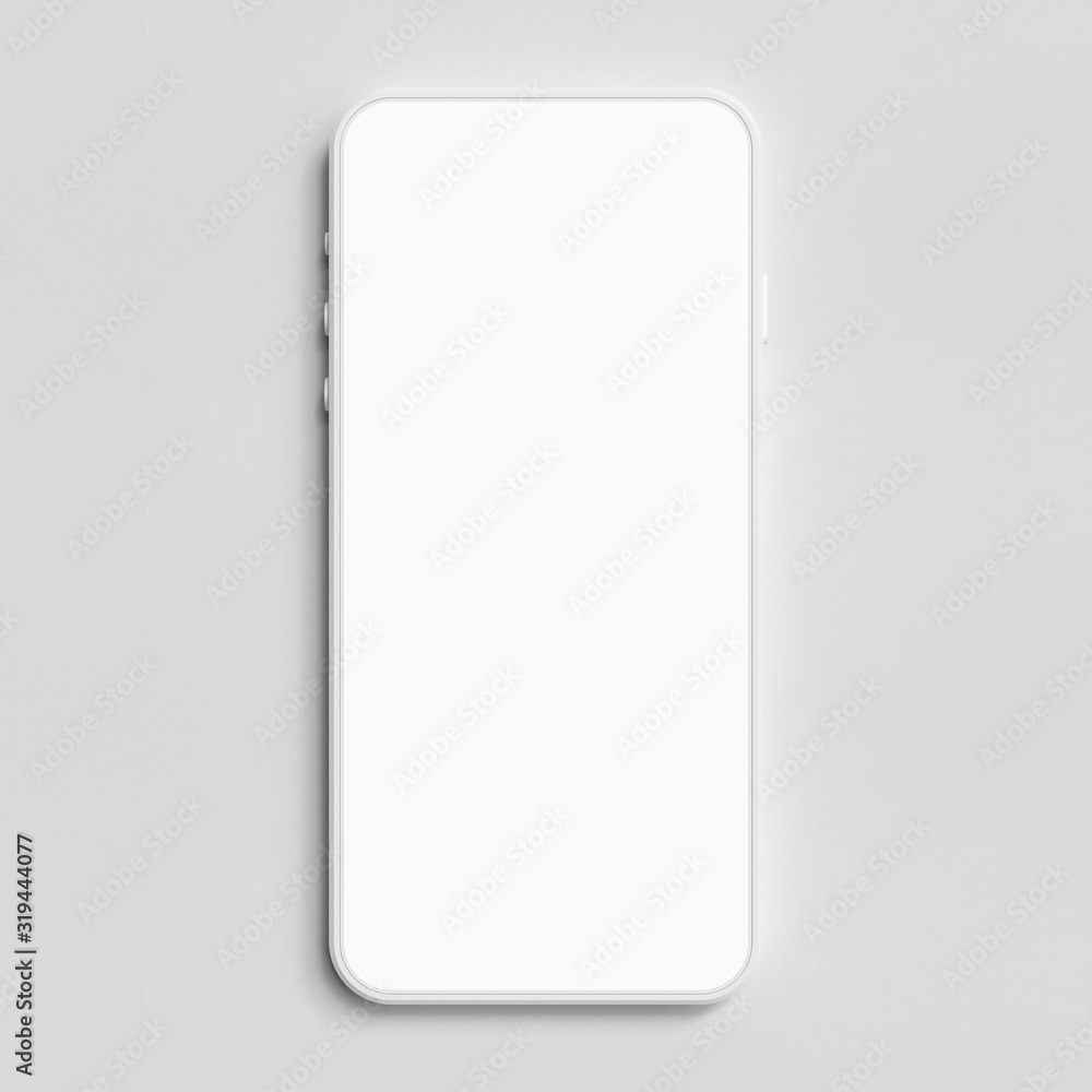 Frameless smartphone on white background Frameless smartphone on white background