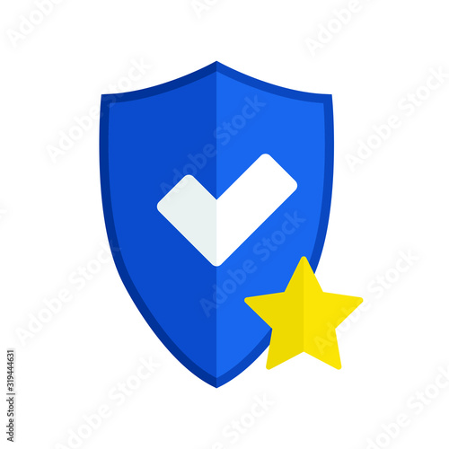 Peaper protect icon. secure   icon. Shield  sign vector photo