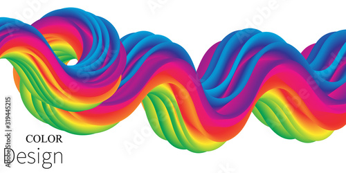 Rainbow Background. Wave Pattern. Fluid Flow.