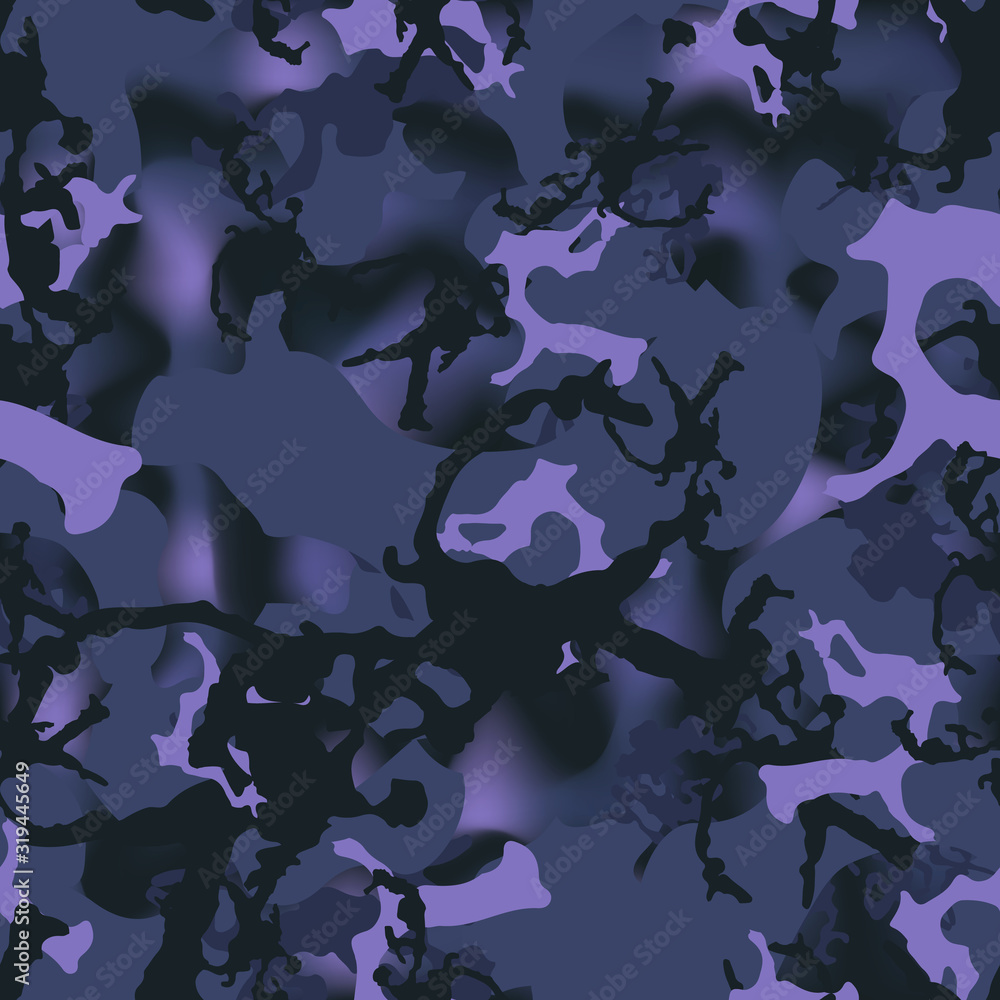 Urban camouflage of various shades of blue and violet colors Urban camouflage of various shades of blue and violet colors