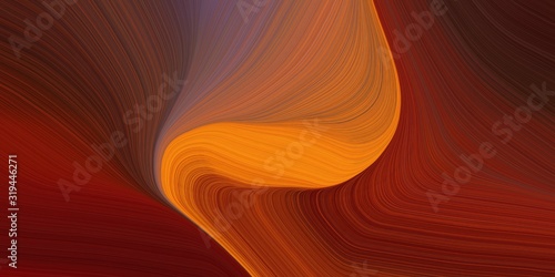 colorful creative fluid marble with abstract waves illustration with dark red, coffee and sienna color