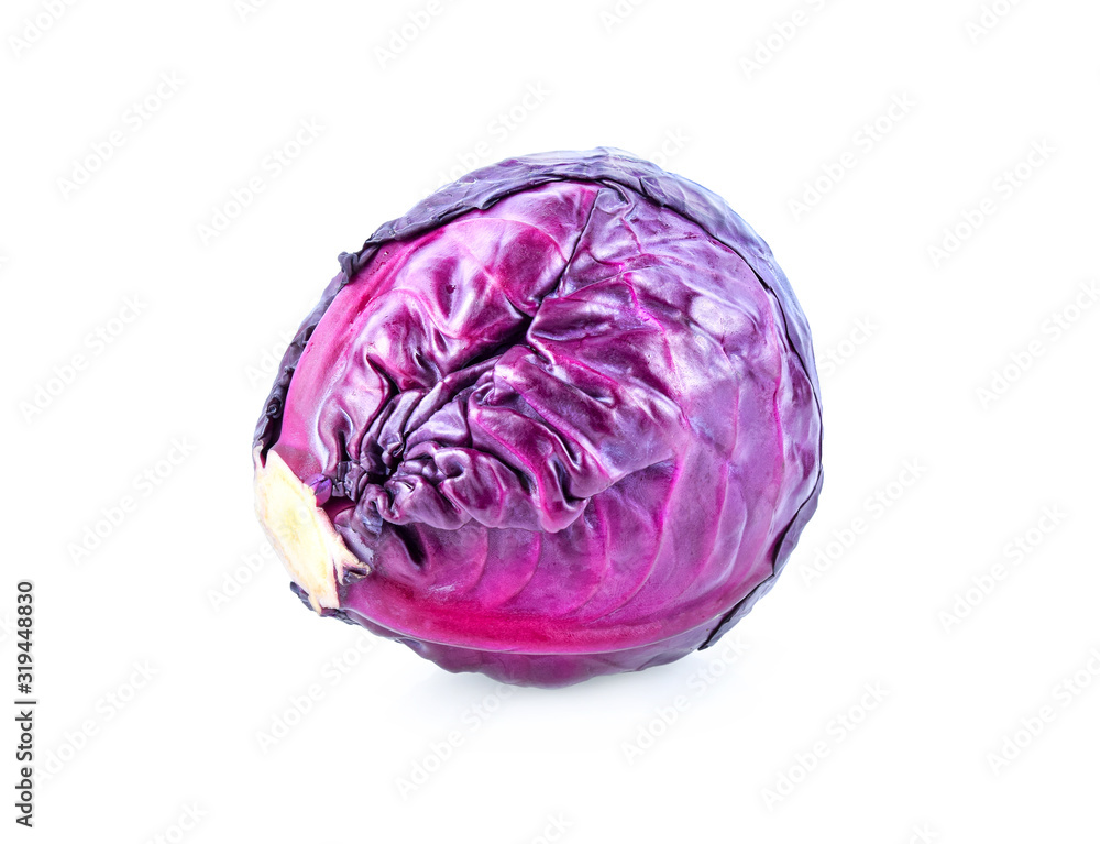 Purple cabbage isolated on white background Purple cabbage isolated on white background