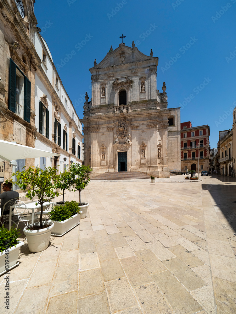 Piazza Maria Immacolata, Basilica di San Martino, Martina Franca, Valle d'Itria, Province of Taranto, Puglia, Italy