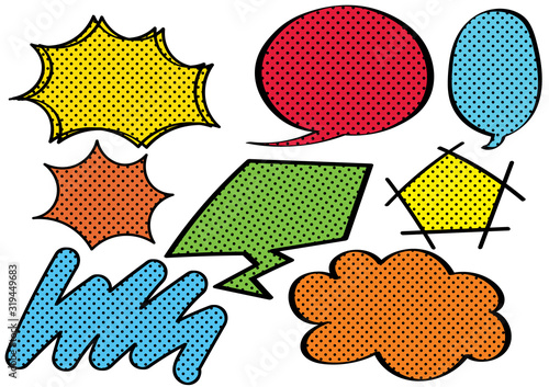 アメコミ風　ポップな吹き出し