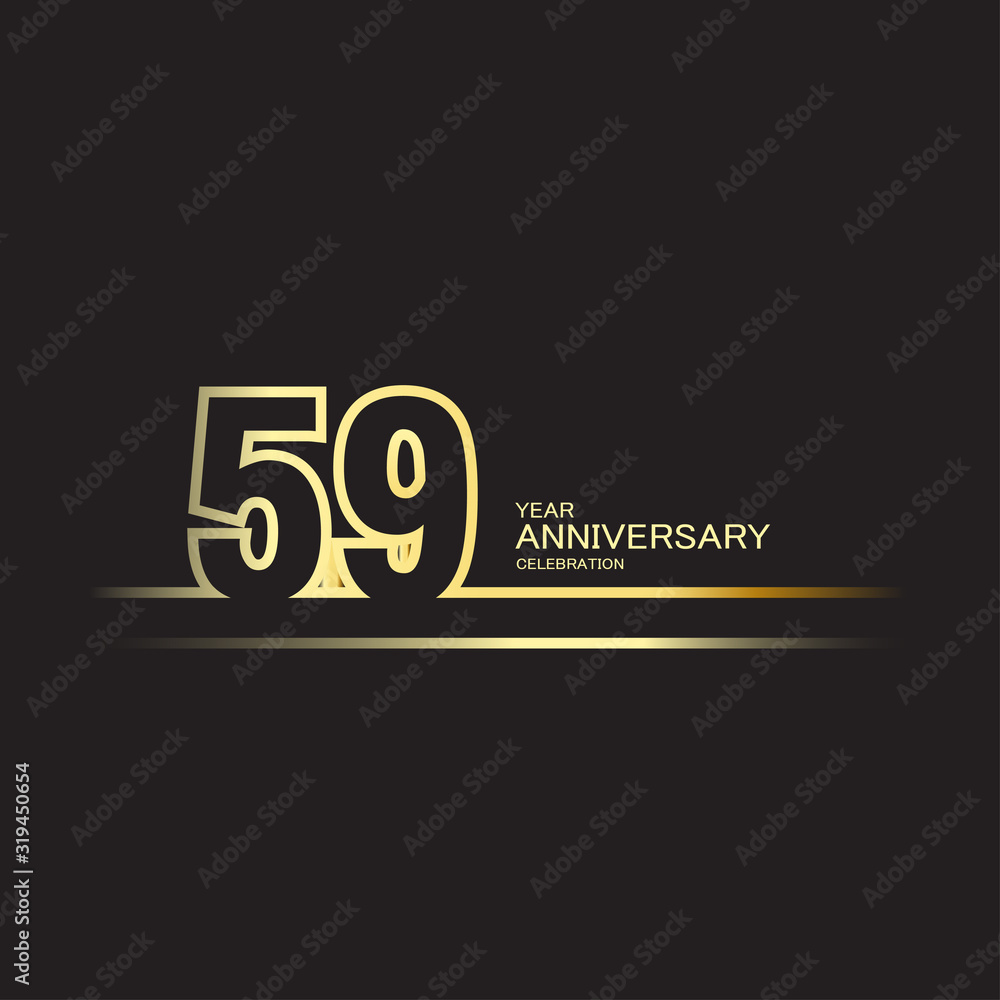 59 Year Anniversary Vector Template Design Illustration 59 Year Anniversary Vector Template Design Illustration