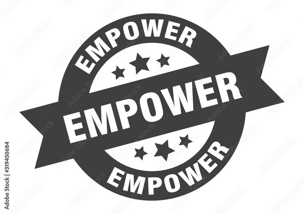 Fototapeta premium empower sign. empower round ribbon sticker. empower tag