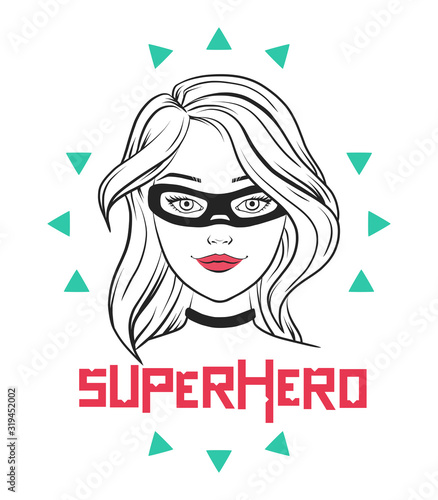 Cute female superhero design
