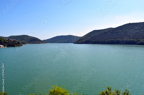 mountains and lake